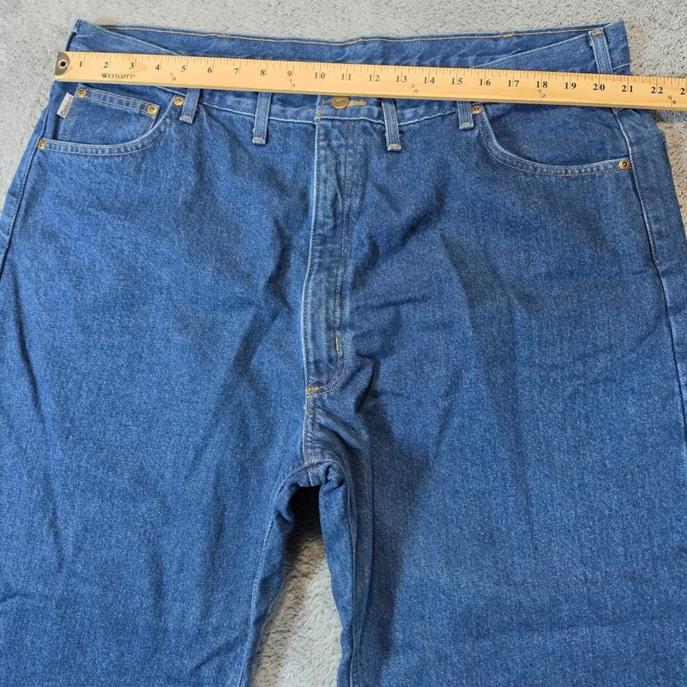 NWT Carhartt Flannel Lined Relaxed Fit Jeans Mens 44x32 Dark Blue Straight B172